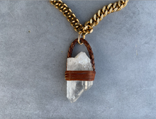 Load image into Gallery viewer, Extra-Large Double Quartz Point Necklace
