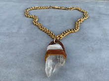 Load image into Gallery viewer, Extra-Large Double Quartz Point Necklace
