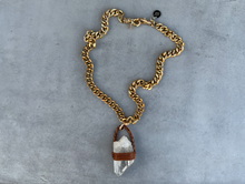 Load image into Gallery viewer, Extra-Large Double Quartz Point Necklace
