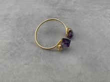 Load image into Gallery viewer, GEO Gold Amethyst Point Cuff
