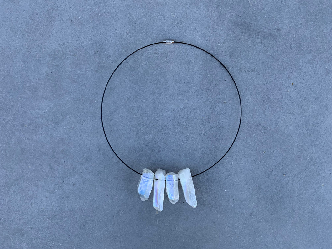 4 Aura Quartz Choker