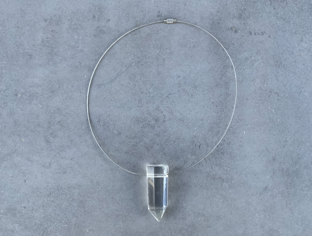 Quartz Point Silver Choker