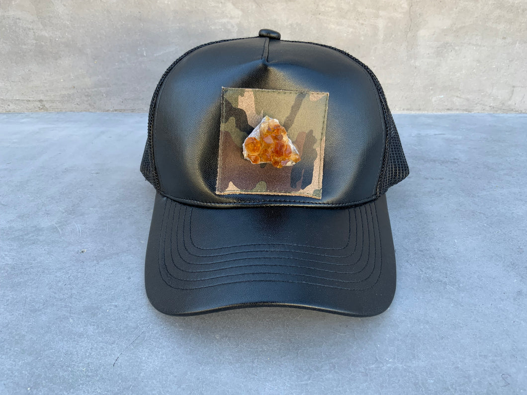 Third Eye Activation Hat with Small Citrine Crystal