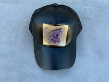 Load image into Gallery viewer, Third Eye Activation Hat with Large Amethyst Crystal
