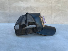 Load image into Gallery viewer, Third  Eye Activation Trucker Hat with Large Amethyst Crystal
