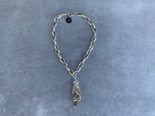 Load image into Gallery viewer, Wire Wrapped Smoky Quartz Choker with Chunky Silver Chain
