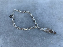 Load image into Gallery viewer, Wire Wrapped Smoky Quartz Choker with Chunky Silver Chain
