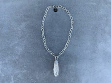 Load image into Gallery viewer, Wire Wrapped Quartz Choker on Silver Chain
