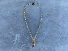 Load image into Gallery viewer, Wire Wrapped Smoky Quartz on Matte Gold Chain
