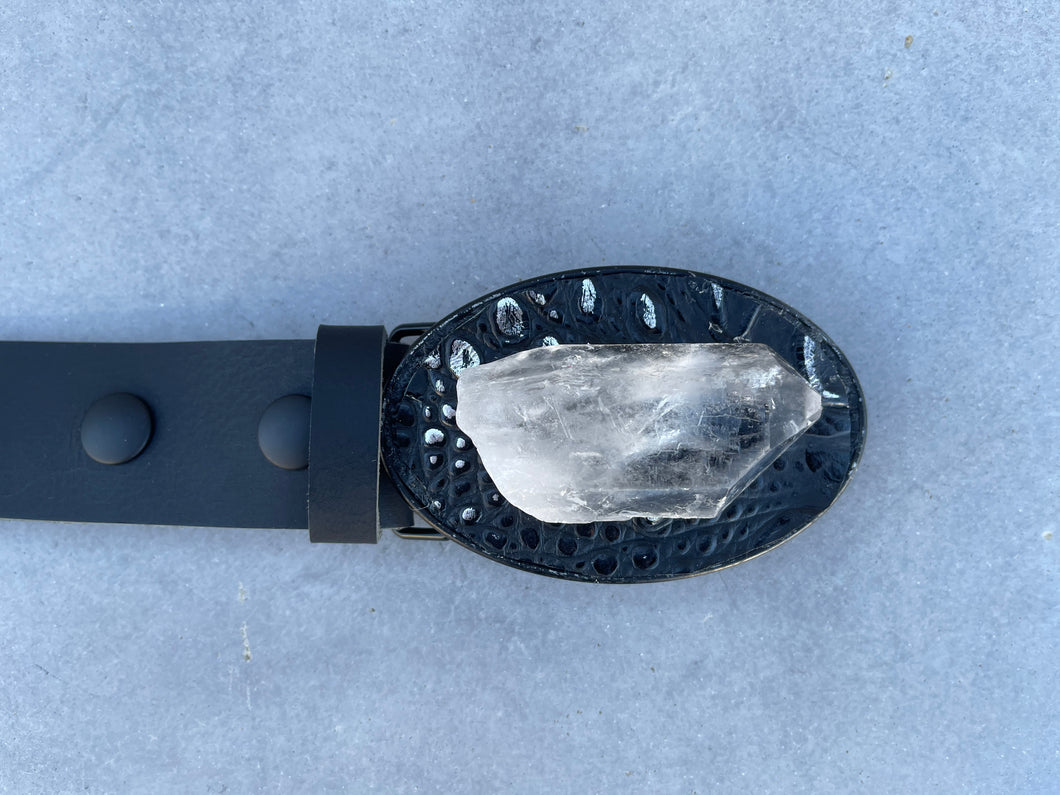 Large Quartz Crystal Oval-Shaped Belt