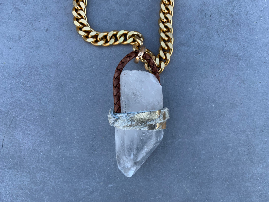 Extra-Large Quartz Point Necklace